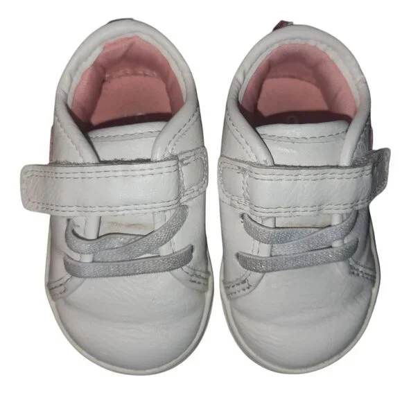 Carter's Just One You Baby Girls' Emily First Walk Sneakers - White Sz 3 - Picture 2 of 10